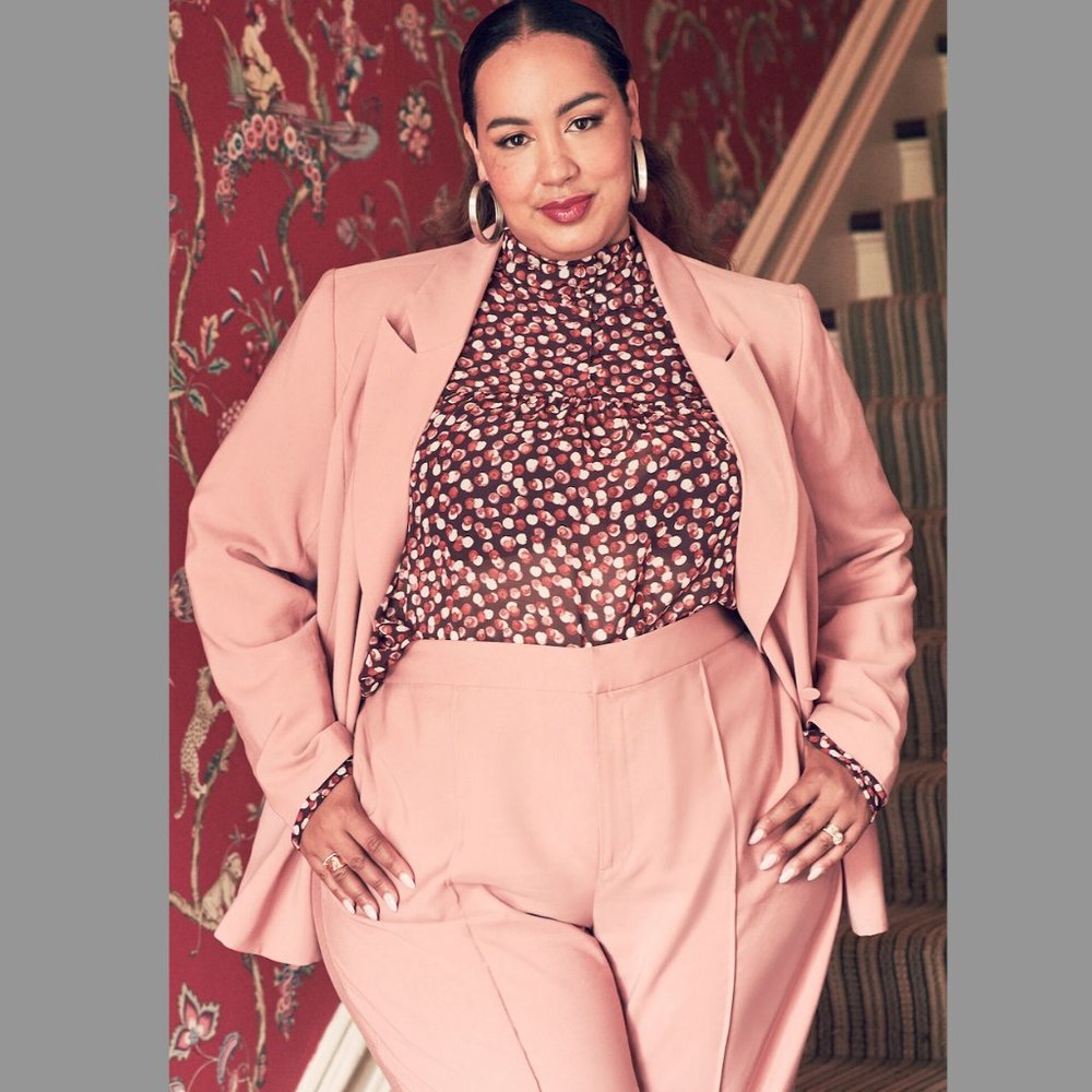 Eloquii ✨ Oversized Double Breasted Blazer in Pale Pink✨ Size 14/16